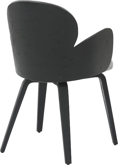 Darnell Dining Room Wooden Armchair Black, Grey 56x56x83cm