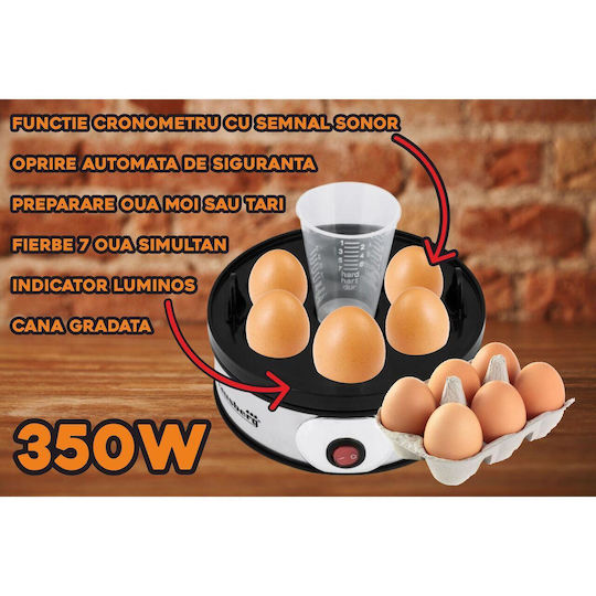 Hausberg Egg Cooker 7 Positions 350W Gray