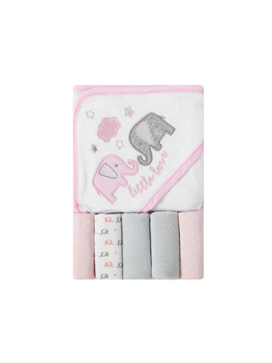 Mother's Choice Set of Baby Towels 5pcs White
