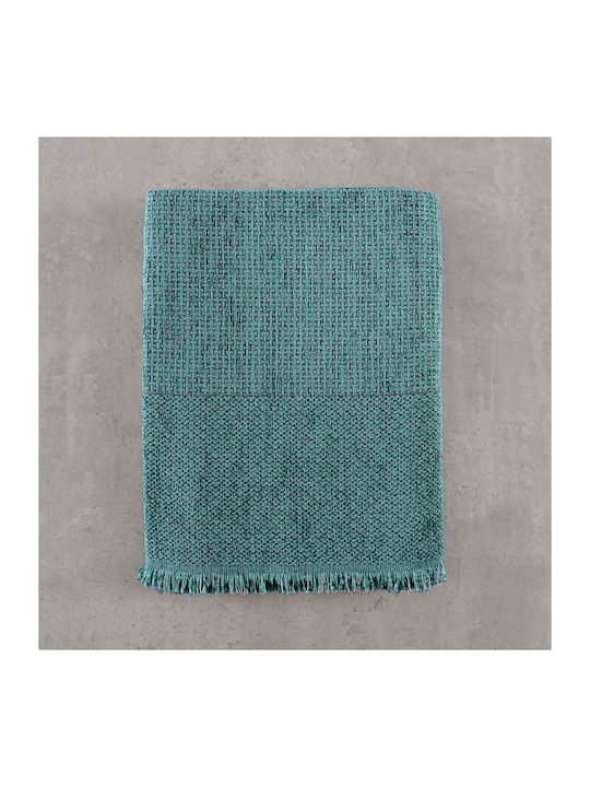 Rythmos Simplin Sofa Throw Chenille 180x240cm Petrol Blue