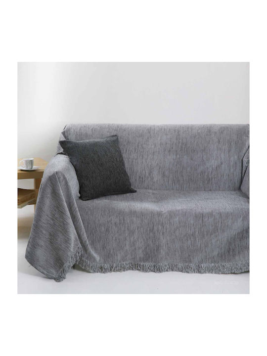 Anna Riska 1300 Three-Seater Sofa Throw Chenille 180x280cm Light Grey
