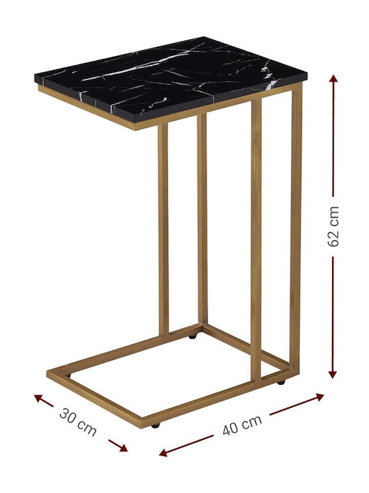 Rectangular Side Table Alice Wooden Mauro L30xW40xH62cm.