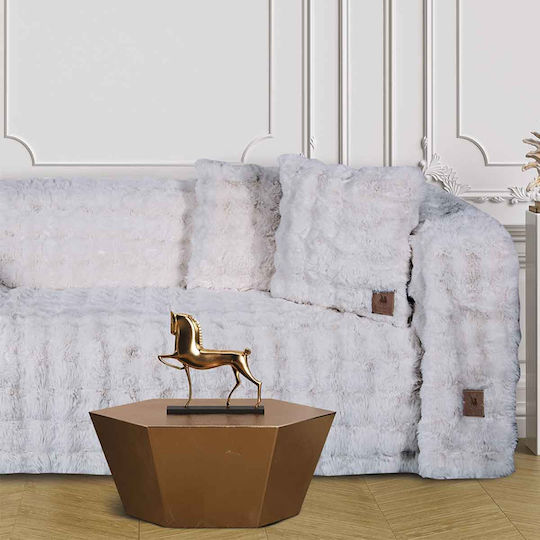 Greenwich Polo Club 3937 Ριχτάρι Διθέσιου Καναπέ Γούνινο 180x250εκ. Grey 206182503937