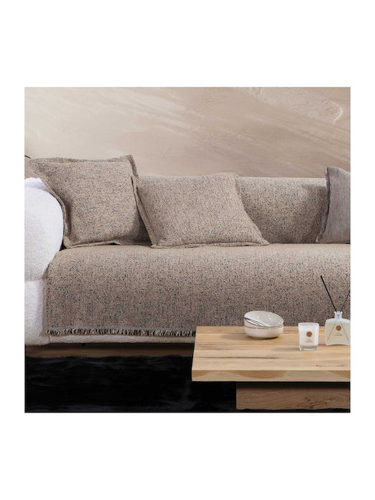 Nef-Nef Homeware Alamo Dreisitzer-Sofa Wurf Jacquard 170x300cm Beige