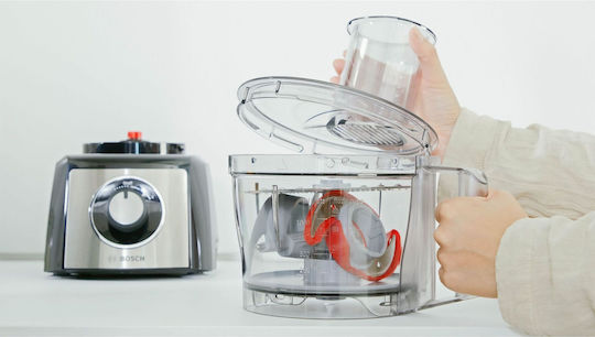 Bosch Multifunctional Food Processor 900W with Pot 2.3lt and Jug Blender Silver
