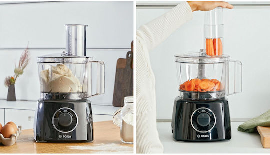 Bosch Multifunctional Food Processor 900W with Pot 2.3lt and Jug Blender Silver