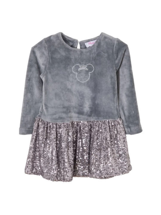 Babylon Children's Dress with Sequins Grey