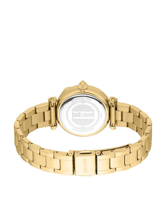 Just Cavalli Animalier Women's Watch with Gold Metal Bracelet