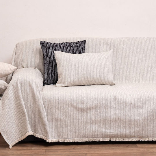 Anna Riska 1453 Armchair Throw Two Sides Chenille 180x150cm Linen