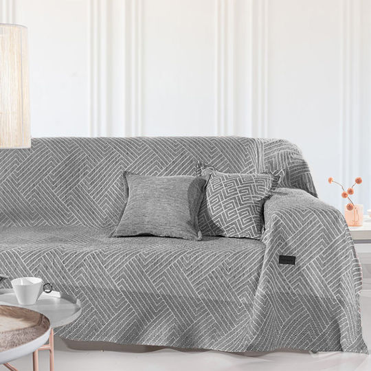 Guy Laroche Goya Ριχτάρι Πολυθρόνας Chenille 180x150εκ. Smoke