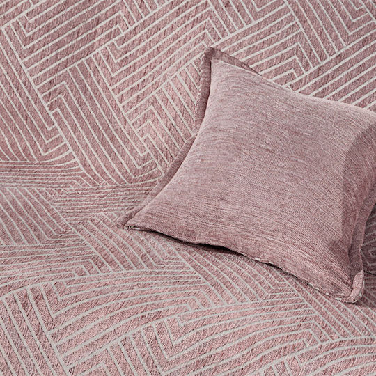 Guy Laroche Ριχτάρι Πολυθρόνας Goya 180x150εκ. Old Pink