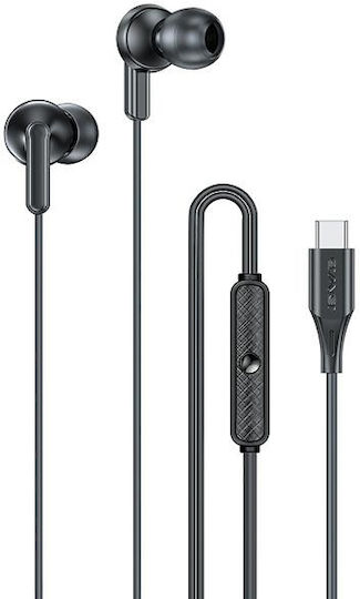 Awei PC-25T In-Ear Freisprecheinrichtung Kopfhörer mit Stecker USB-C Schwarz