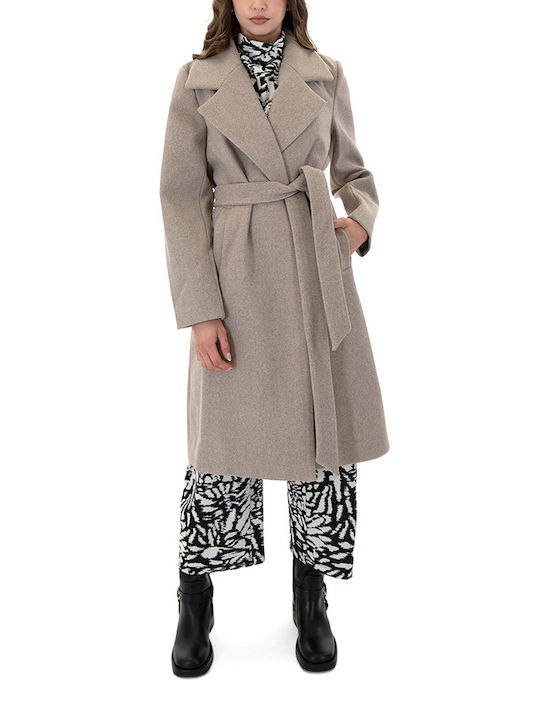 Namaste Women's Coat with Belt beige