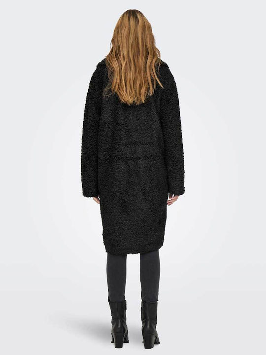 Only Damen Black Mantel Teddy mit Knöpfen 15322420 Skroutz Germany