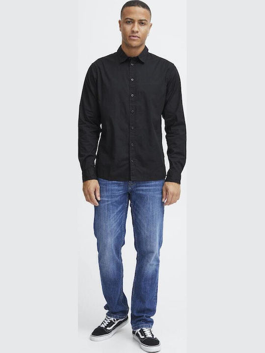 Long-sleeved Cotton Shirt Black