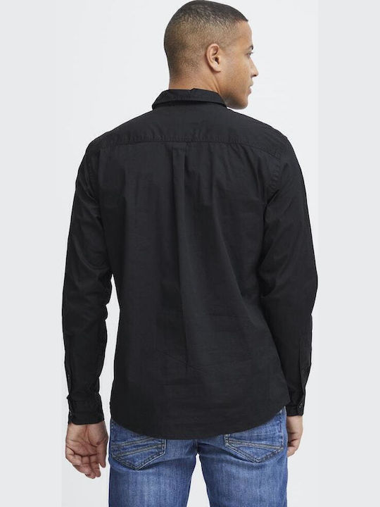 Long-sleeved Cotton Shirt Black