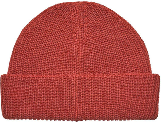 Beanie Unisex Σκούφος Πλεκτός σε Πορτοκαλί χρώμα