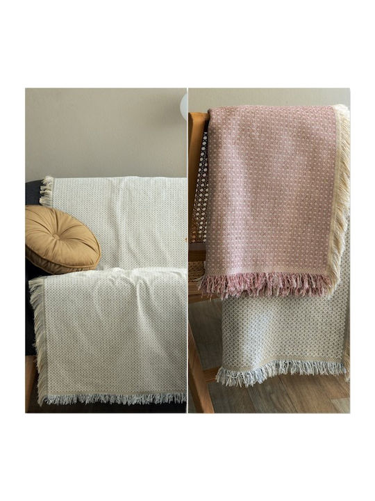 Palamaiki Zeta Ριχτάρι Πολυθρόνας Chenille 180x180εκ. Pink