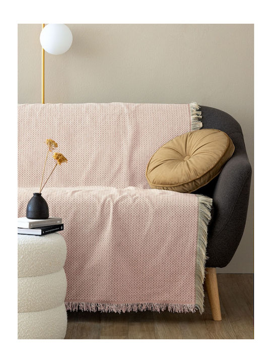 Palamaiki Zeta Ριχτάρι Πολυθρόνας Chenille 180x180εκ. Pink