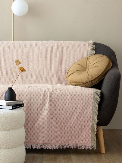 Palamaiki Zeta Armchair Throw Chenille 180x180cm Pink