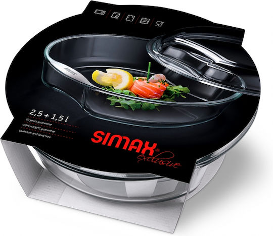 Exklusiver Simax 2,5 L runder hitzebeständiger Topfdeckel 6926/6936