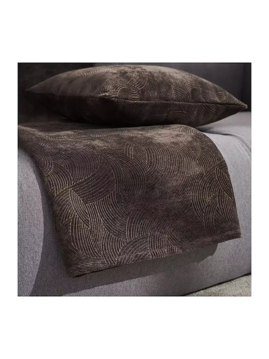 Gofis Home Armchair Throw Nimbus 180x180cm Dark Chocolate 447/41