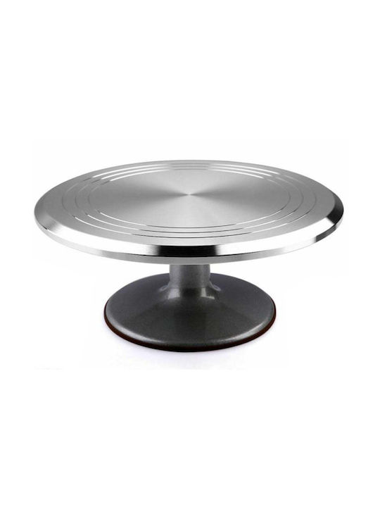Professional Rotating Decorative Platter Pufo Cake In Stainless Steel Cake Presentation Decoration 30 Cm