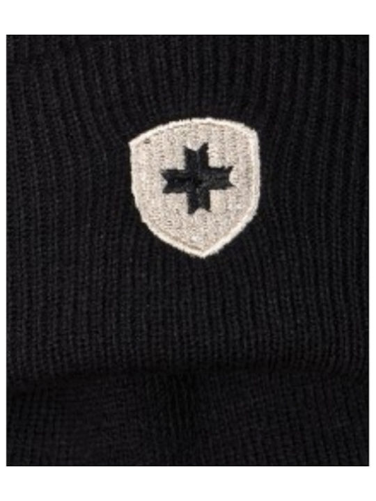 Beanie Unisex Σκούφος Πλεκτός σε Μαύρο χρώμα