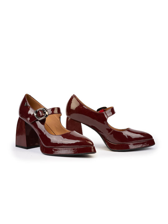 19V69 Patent Leather Burgundy Heels