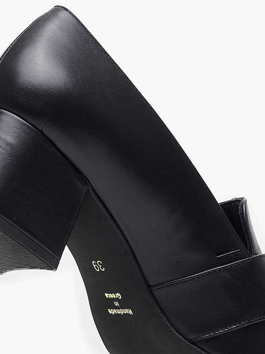 Leather Black Heels