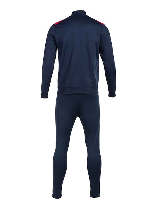 Football Tracksuit Glossy without Elastic Navy Blue