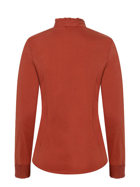 MORE & MORE Women's Long Sleeve Shirt Terracotta