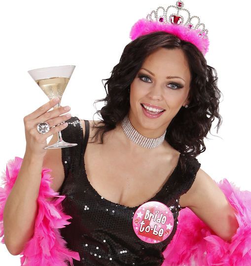 Αξεσουαρ Τιαρα Ροζ Πετρωματα Πουπουλα Girls Night Out