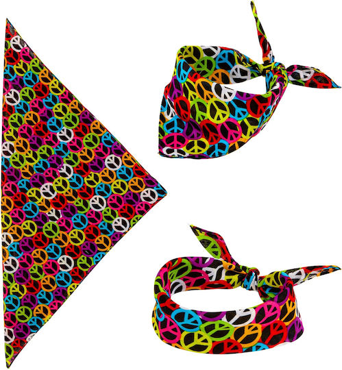 Peace-Bandana-Accessoire 55x55cm 100% Baumwolle