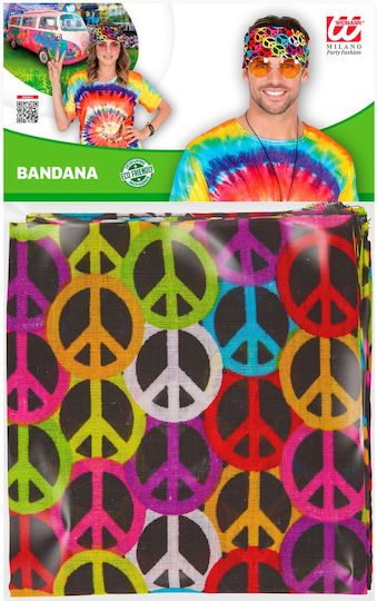 Peace-Bandana-Accessoire 55x55cm 100% Baumwolle