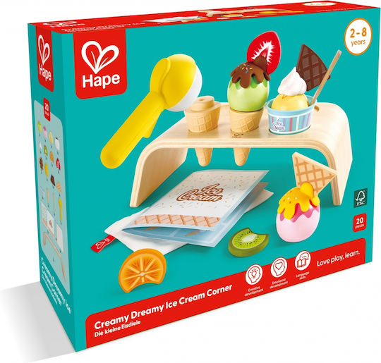 Playset Hape Ice Cream Corner 20 Pieces