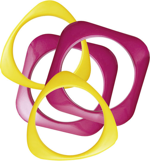 Accessory Bracelet Disco Set 4 Yellow-Pink