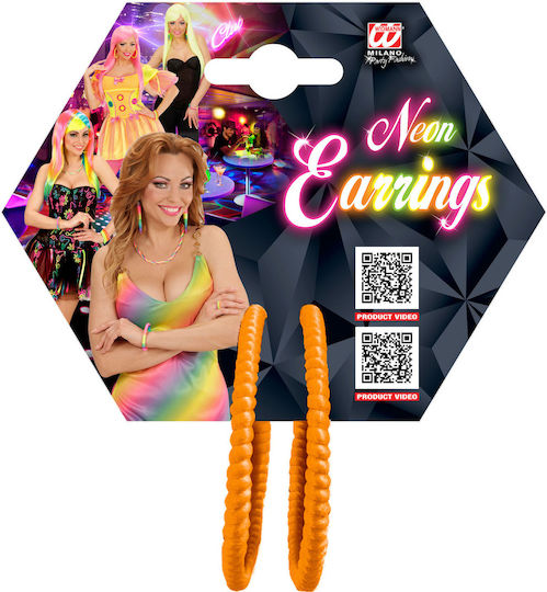 Cercei Accesorii Neon Portocalii