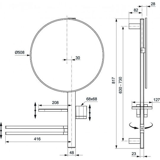 Ideal Standard BD588RO Καθρέπτης Ροζ
