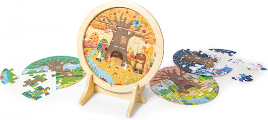 Puzzle educațional din lemn Hape Anotimpuri