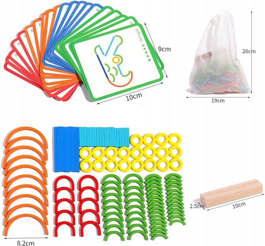 Montessori STEM Educational Game Knowledge made of Wood