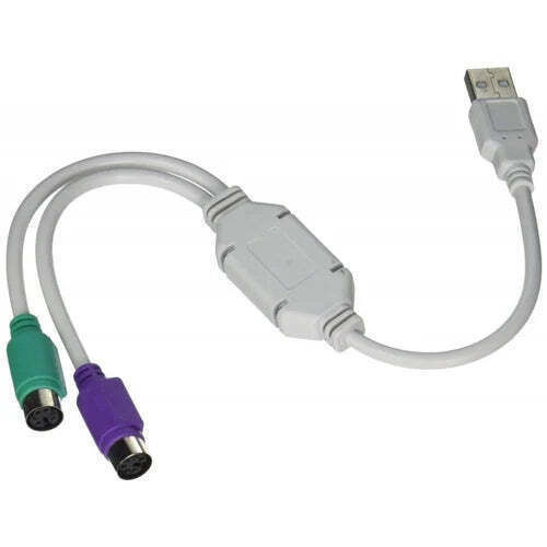 Ps2 USB Cable Cord Adapter Keyboard Mouse PS2 Interface Built-in USB Controller Support PS2 Port