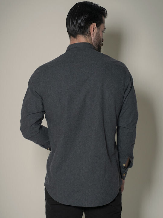 Langärmlig Flanell Hemd Anthracite