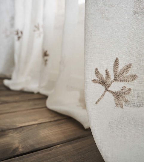 Gofis Home Nairna με Τρουκς Λευκή 140x280εκ.