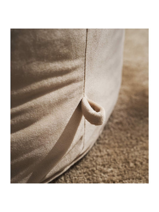 Bean Bag Stool Waterproof Winter Beige 40x50x50cm