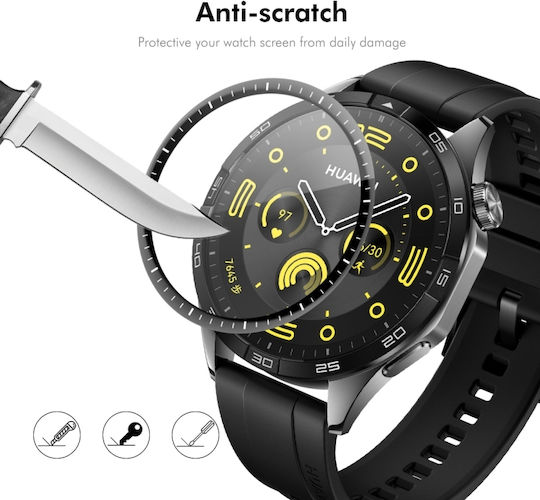 Folie de protecție ecran Huawei Watch GT 5 46mm 2buc Enkay 3D Acoperire completă Margine moale PC PMMA HD