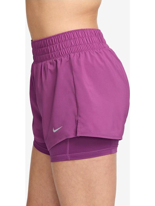 One Femei Talie înaltă Pantaloni scurți Pantaloni scurți Dri-Fit Violet