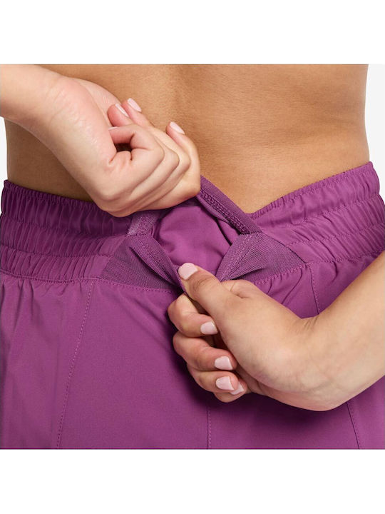 One Femei Talie înaltă Pantaloni scurți Pantaloni scurți Dri-Fit Violet
