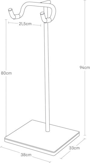 Yamazaki Floor Bicycle Stand Metal White Tower 38x33x94