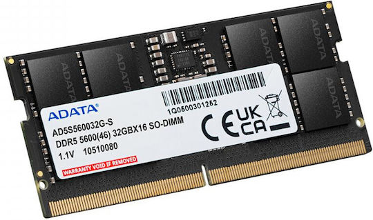 Adata DDR5 με Module 1x16GB και Ταχύτητα 5600 για Laptop